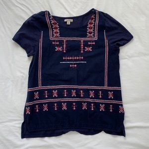 Lucky Brand Navy Blouse